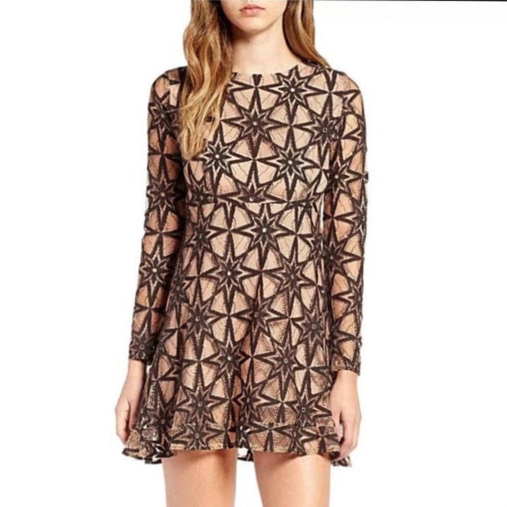 For Love & Lemons Metz Party Mini Dress Sequin